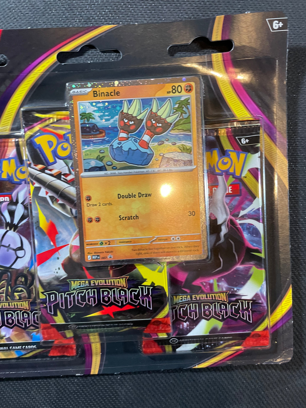 Pokemon TCG Mega Evolution Pitch Black 3 Pack Blister Binacle Promo Sealed New