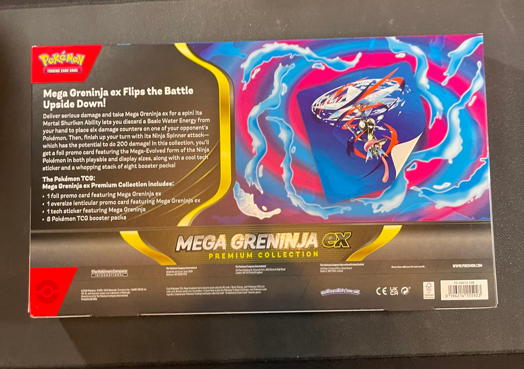 Pokemon TCG Mega Greninja ex Premium Collection Box 8 Packs Sealed Promo Card