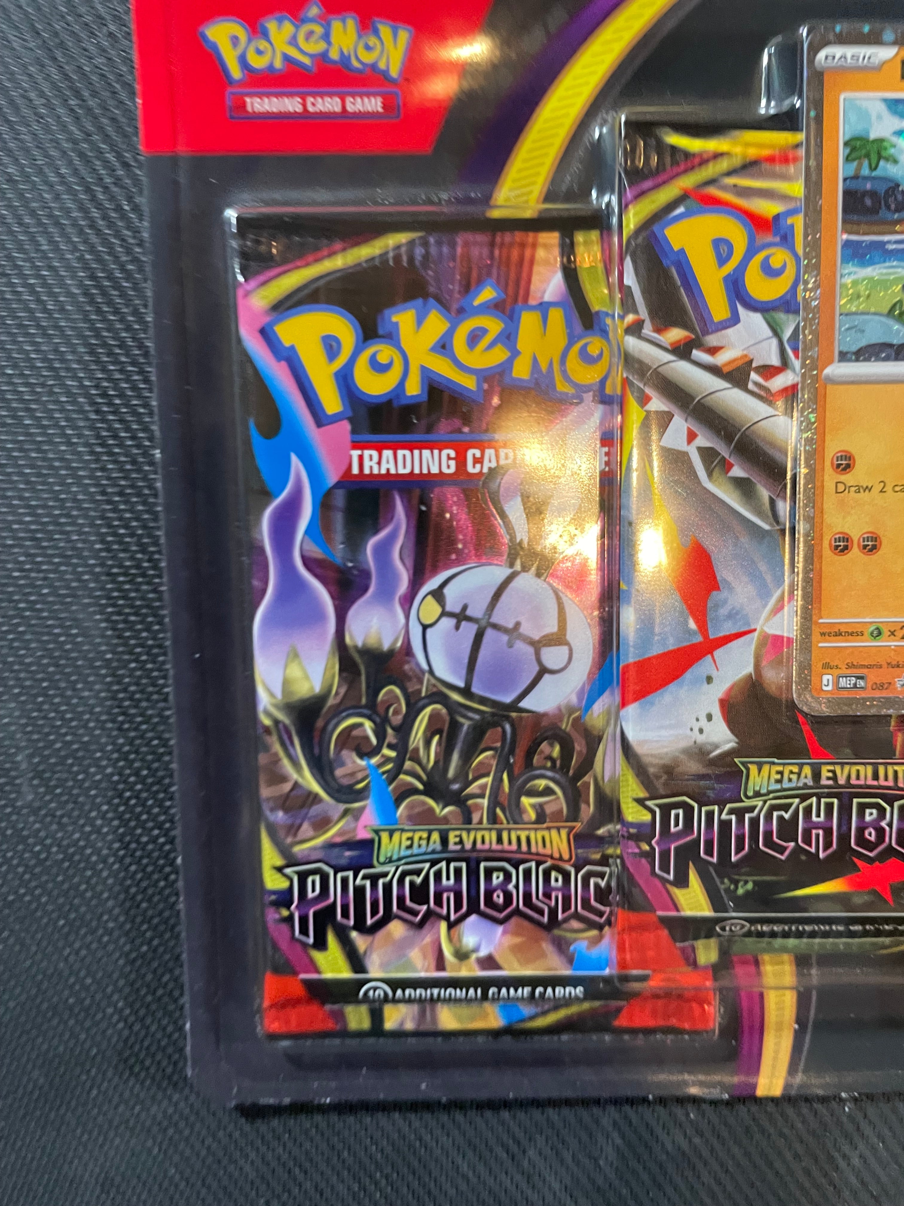 Pokemon TCG Mega Evolution Pitch Black 3 Pack Blister Binacle Promo Sealed New