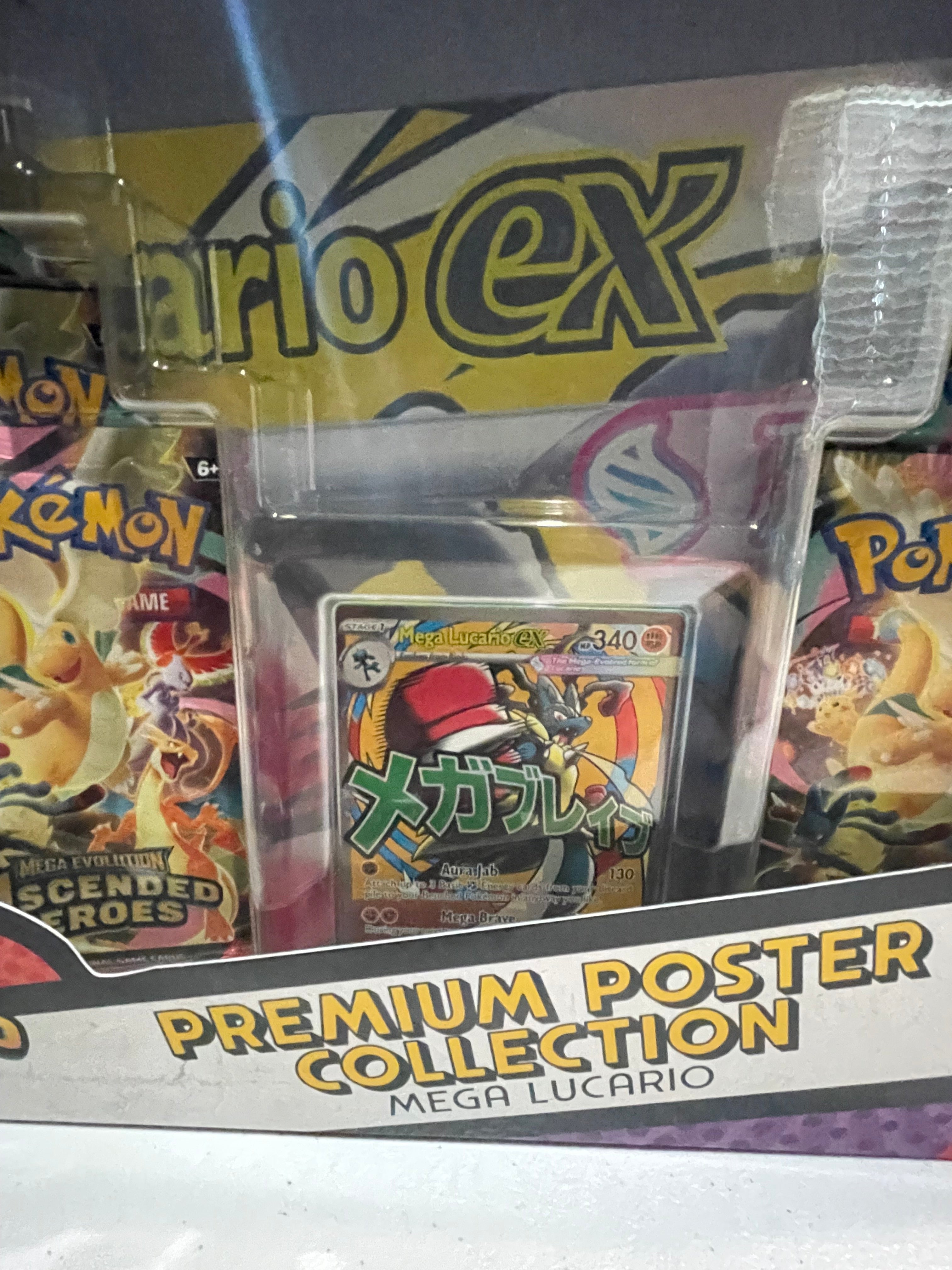 Pokémon TCG Ascended Heroes Mega Lucario Premium Poster Collection Sealed Box