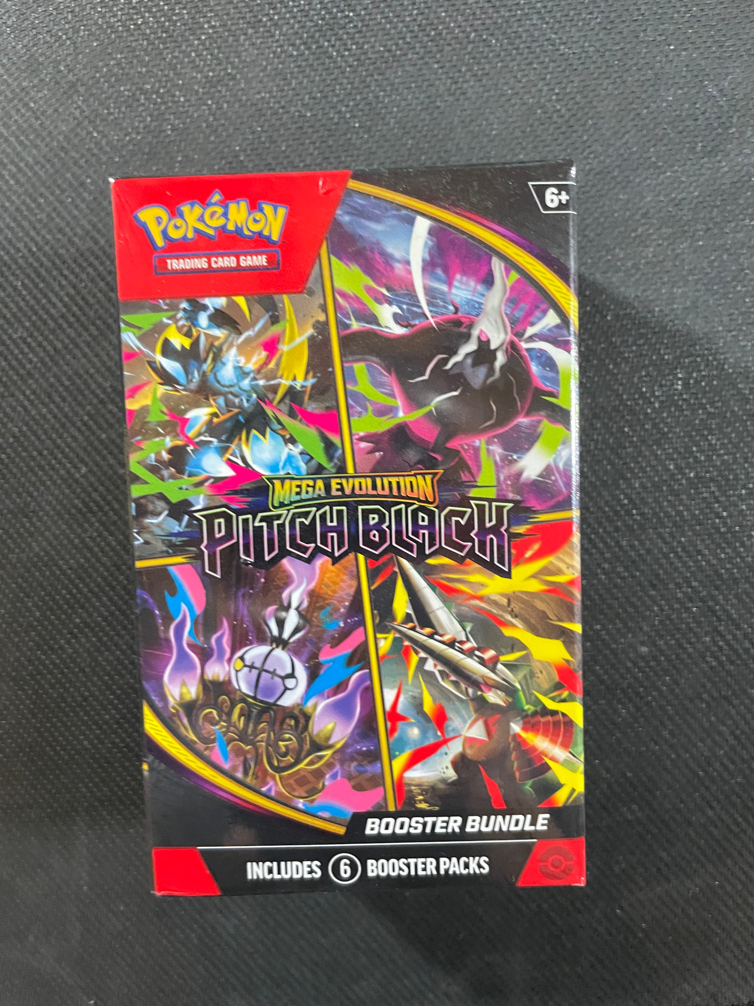 Pokemon TCG Mega Evolution Pitch Black Booster Bundle 6 Packs Sealed New