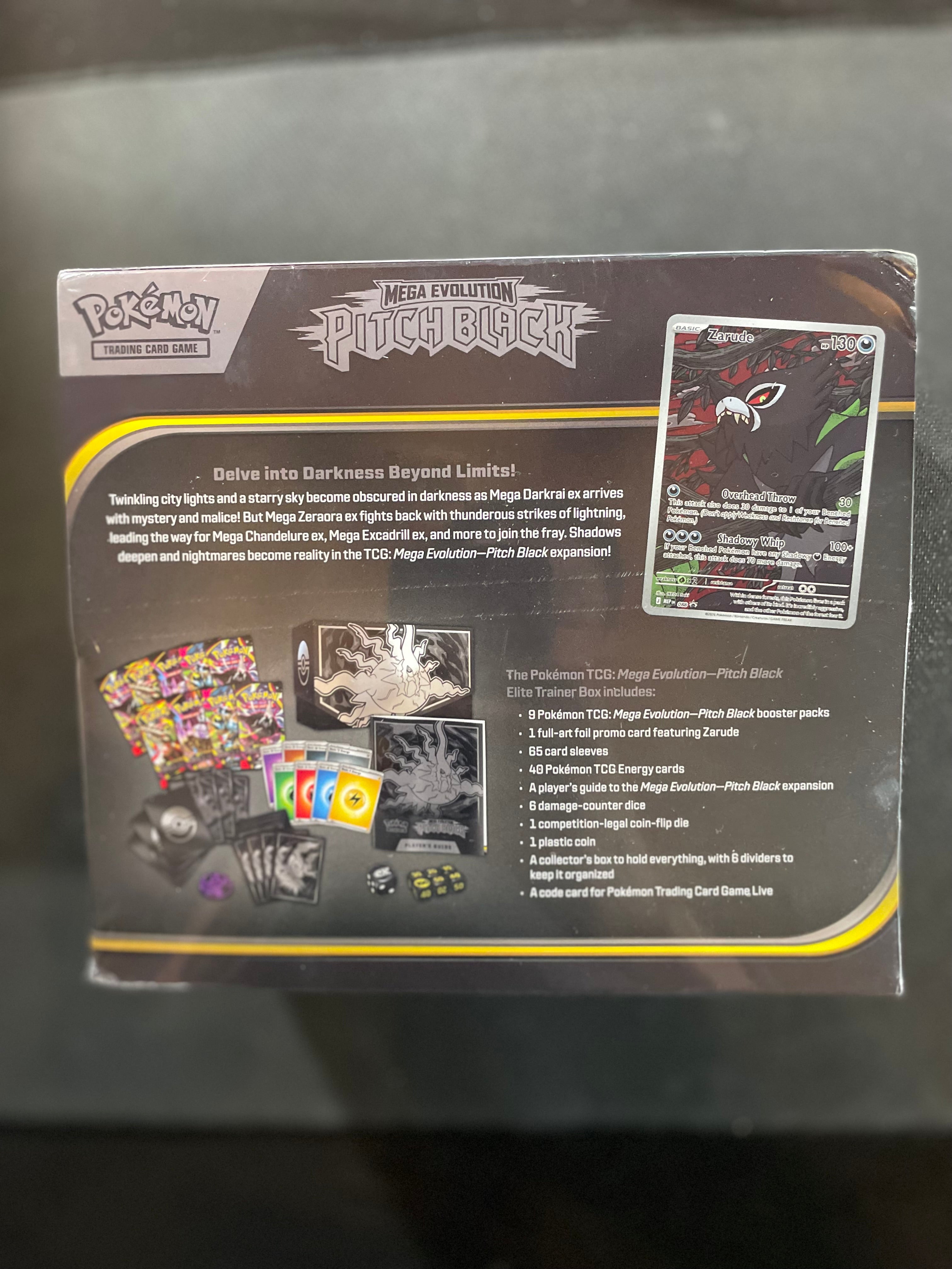 Pokemon TCG Mega Evolution Pitch Black Elite Trainer Box ETB Sealed 9 Packs