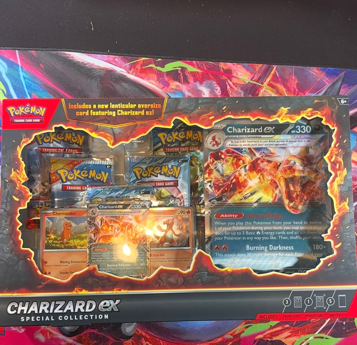 Pokemon TCG Charizard ex Special Collection Box Factory Sealed 5 Booster Packs
